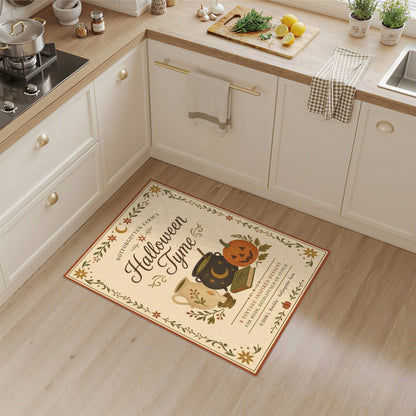 Beige and Neutral Halloween Tyme Vintage Area Rug