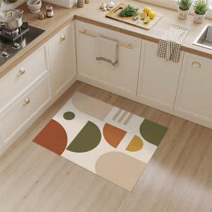 Geometric Brown Tan Geometric Modern Area Rug