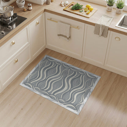 Wavy Abstract Area Grey Wavy Abstract Area Rug