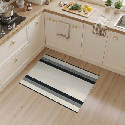 Black and White Vertical Black White Vertical Stripe Area Rug