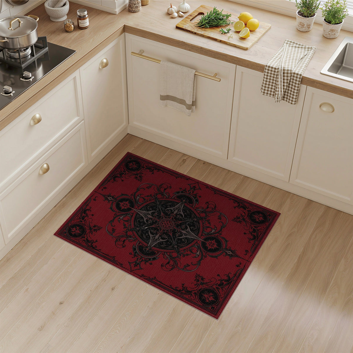 Ornate Red Ornate Persian Medallion Area Rug