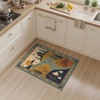 Whimsical Ghost Landscape Kids Area Rug