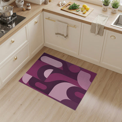 Abstract Area Purple Abstract Geometric Area Rug