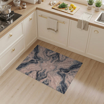 Blush Pink Abstract Marble Rug