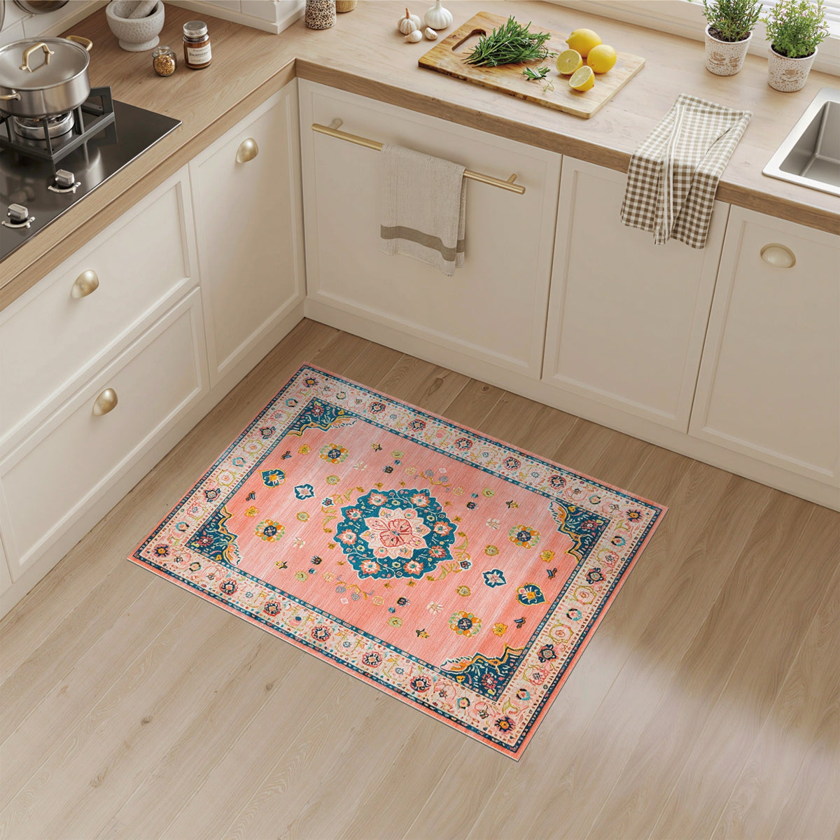 Pink Medallion Pink Floral Medallion Area Rug