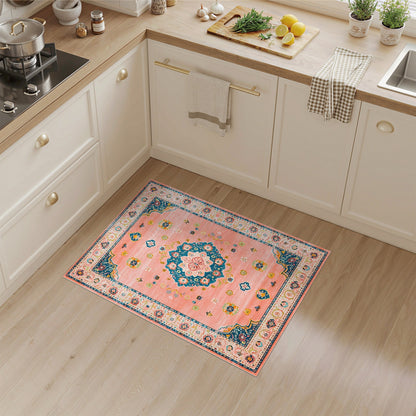 Pink Medallion Pink Floral Medallion Area Rug