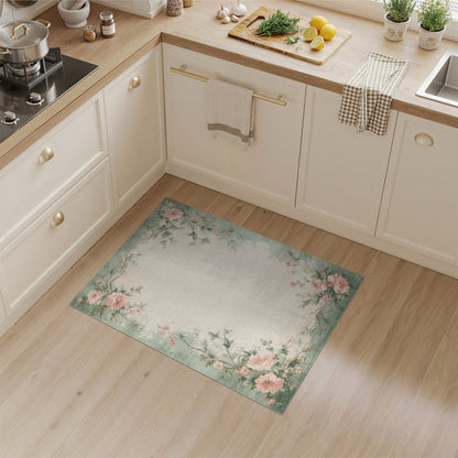 Rose Floral Vintage Pink Rose Vintage Floral Area Rug
