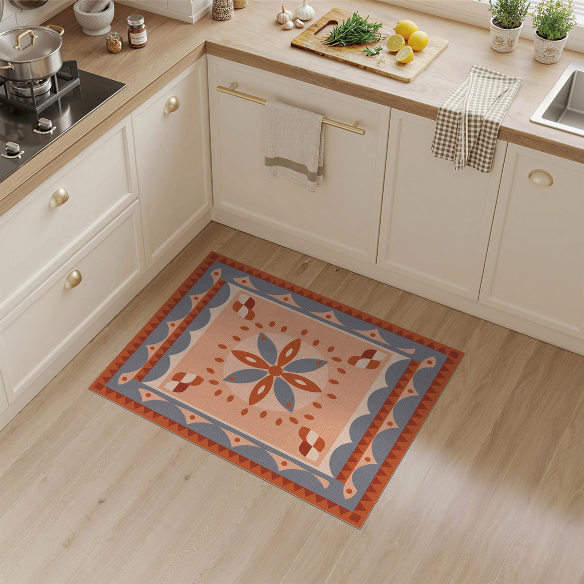 Orange Southwestern Geometric No. 16 Area Rug