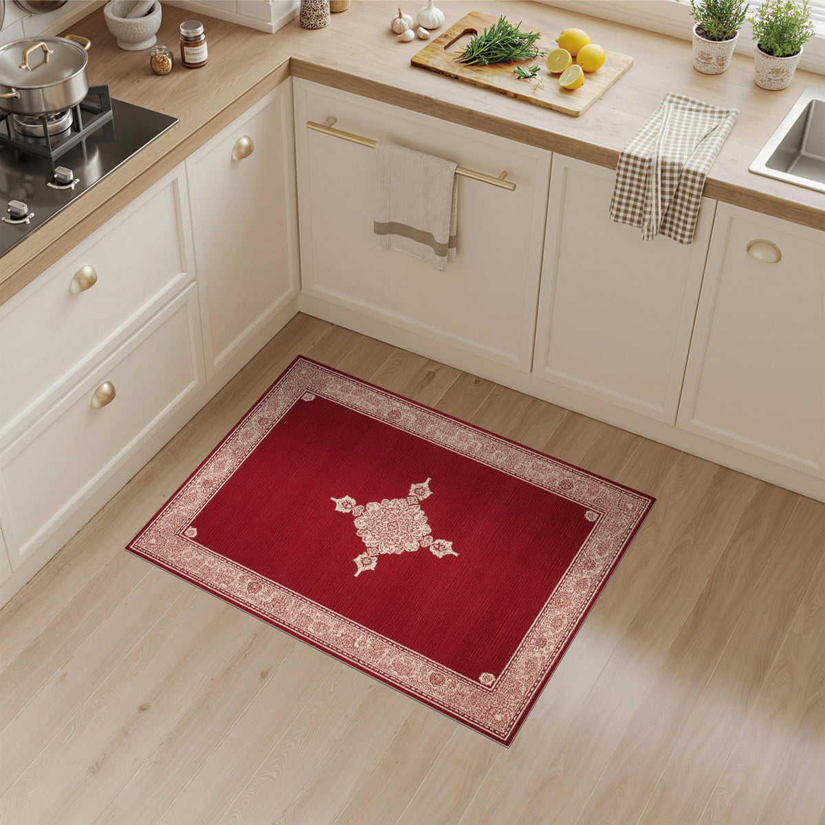 Red Persian Medallion Area Rug
