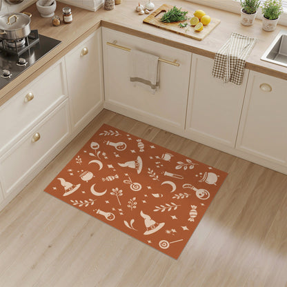 Orange Witch Hat Halloween Area Rug