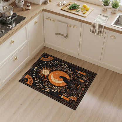 Celestial Cat Boho Area Rug