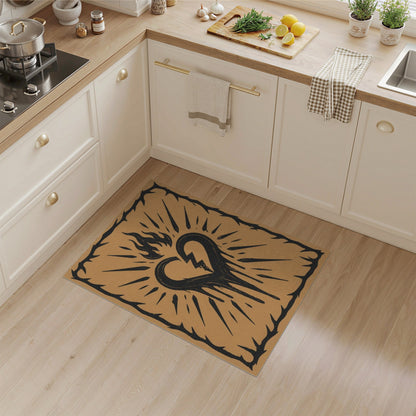 Distressed Broken Heart Area Rug