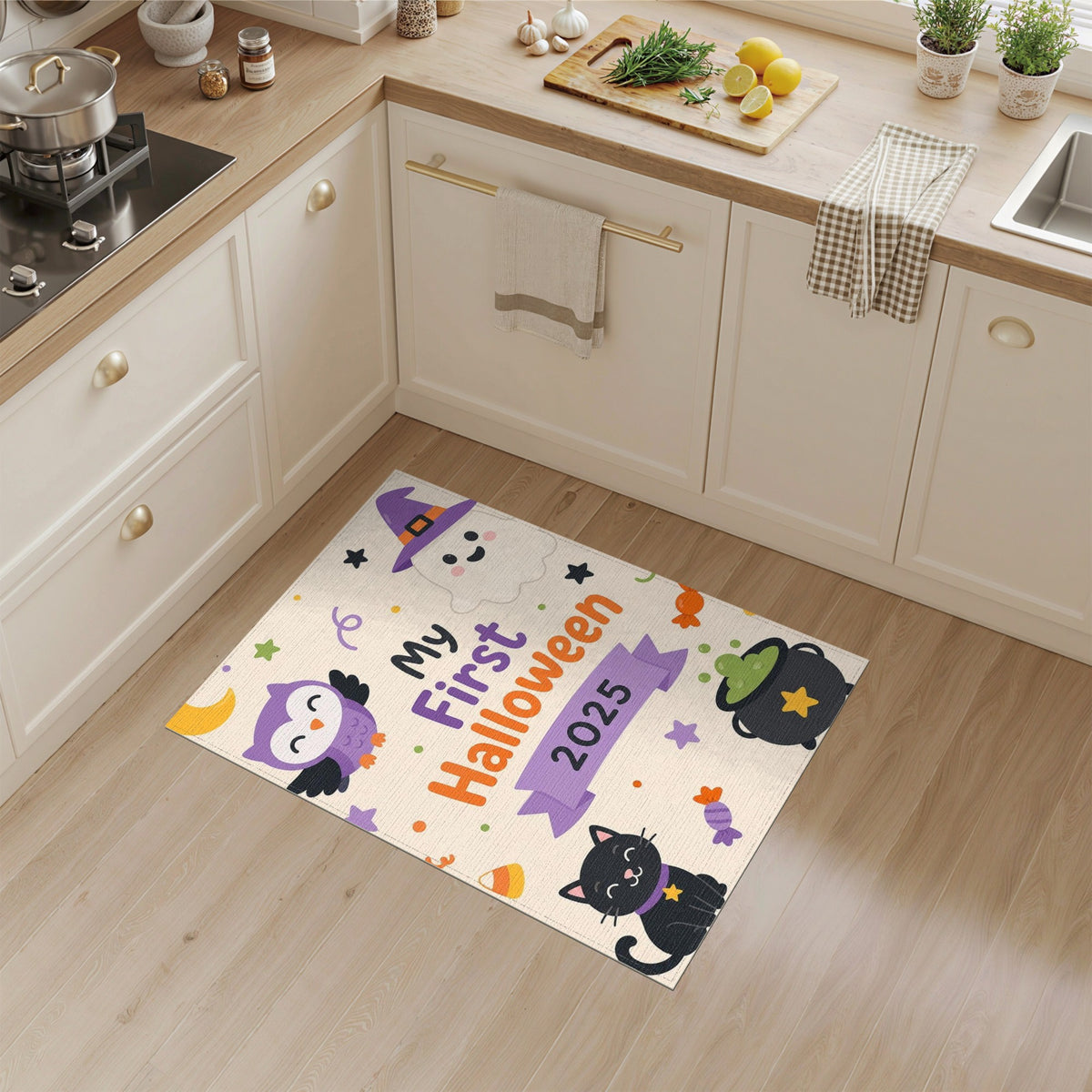 My First Halloween Kids Cartoon Rug