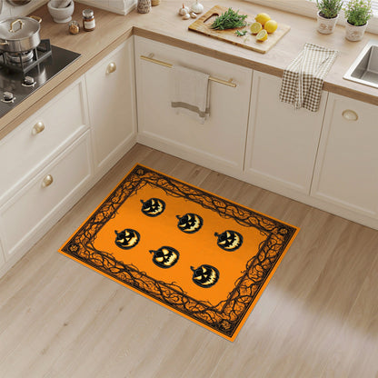 Jack-o'-Lantern Halloween Orange Area Rug