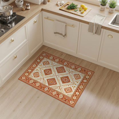 Southwestern Orange Geometric Area Rug