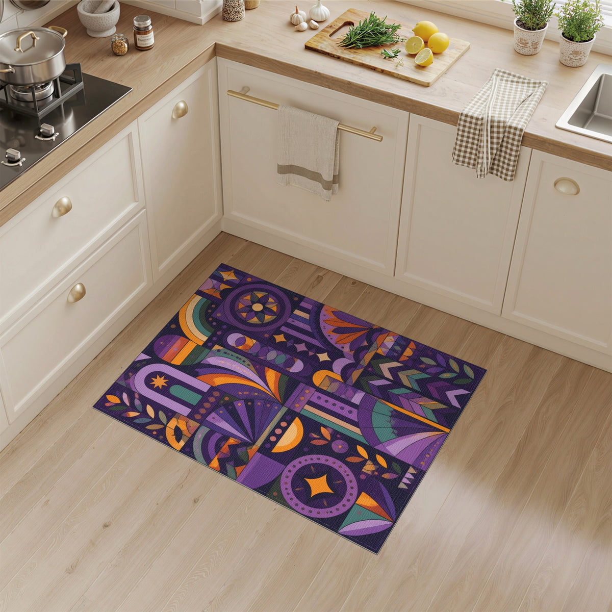 Vibrant Mosaic Geometric Area Rug
