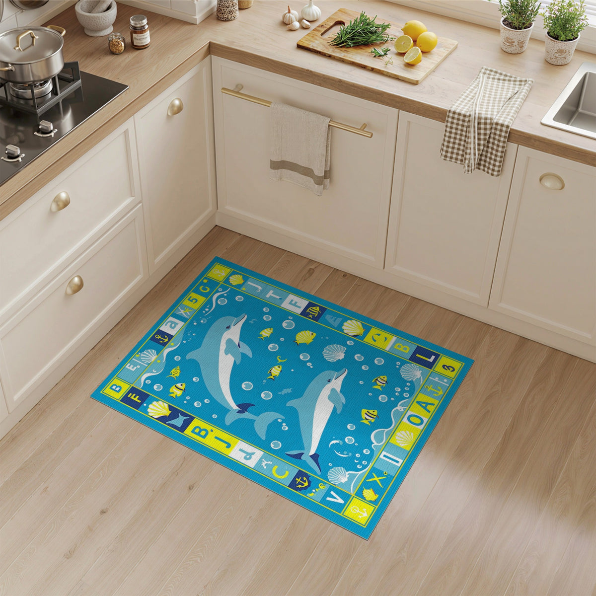 Blue Dolphin Kids Washable Area Rug