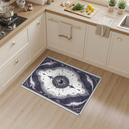 Geometric Modern Black and White Celestial Geometric Black White Area Rug