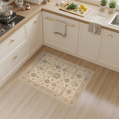 Beige Persian Floral Medallion Traditional Persian Area Rug
