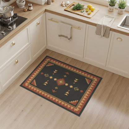 Southwestern Geometric Brown and Tan Area Rug