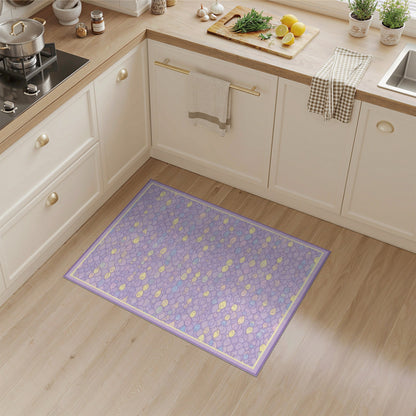 Purple Pastel Fish Kids Area Rug