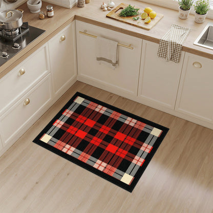 Red Geometric Modern Red Buffalo Plaid Area Rug