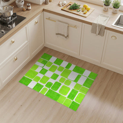 Green Geometric Modern No. 20 Area Rug