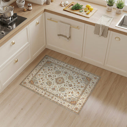Floral Medallion Beige Persian Floral Medallion Area Rug