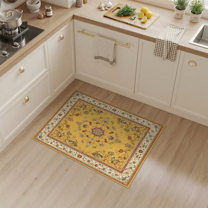 Yellow Floral Vintage No. 28 Area Rug