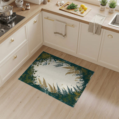 Distressed Fern Green Area Rug