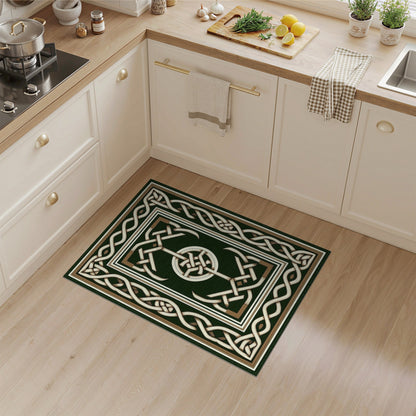 Green Celtic Knot Area Rug