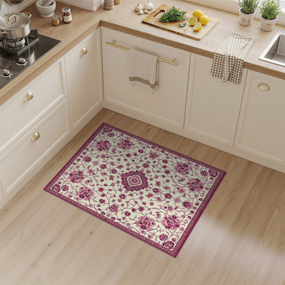 Pink Floral Medallion Vintage No. 10 Area Rug