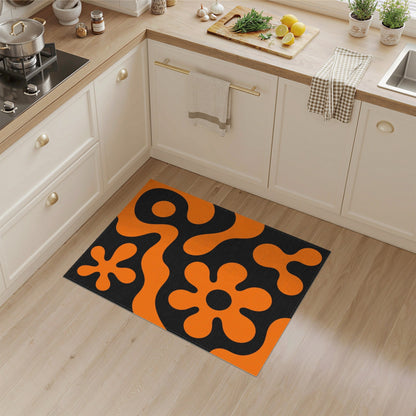 Orange Abstract Area Bold Orange Abstract Area Rug