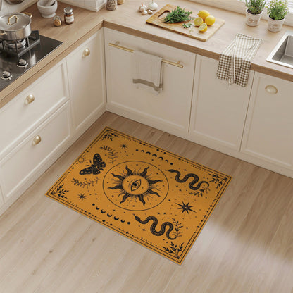 Mystic Sun Eye Orange Area Rug