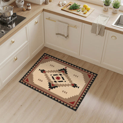 Southwestern Geometric Brown Tan No. 2 Area Rug