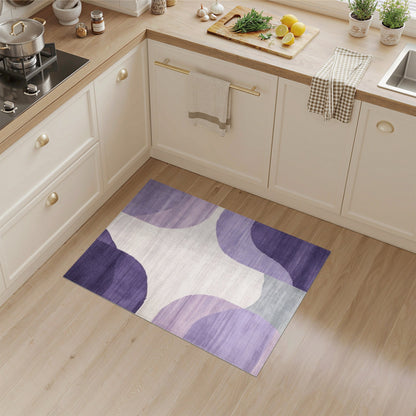 Abstract Area Purple Abstract Organic Area Rug