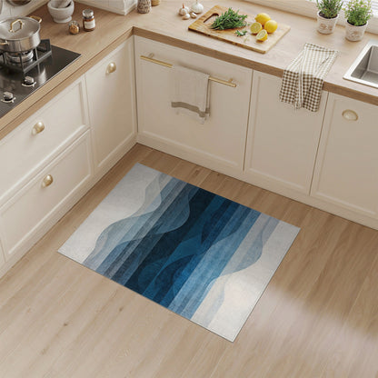 Blue Wave Abstract No. 13 Area Rug