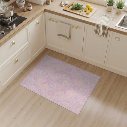 Pink Floral Vintage Area Rug