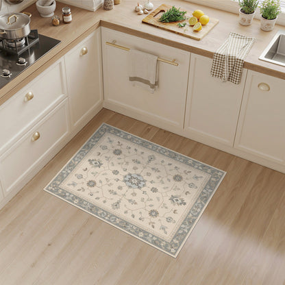 Blue Medallion Floral Persian Area Rug