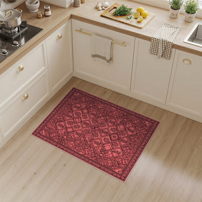 Red Floral Vintage No. 67 Area Rug