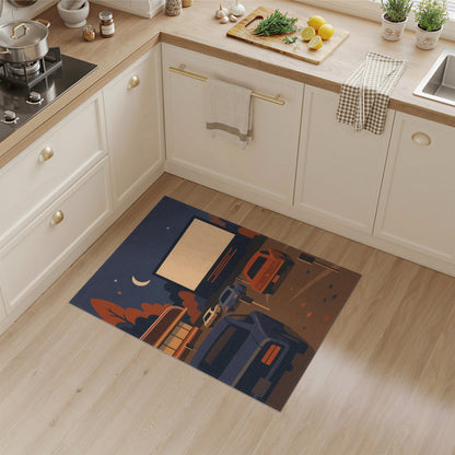 Retro Drive-In Movie Night Area Rug