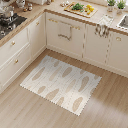 Beige Organic Abstract Area Rug