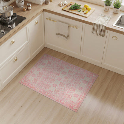 Pink Vintage Floral No. 2 Area Rug