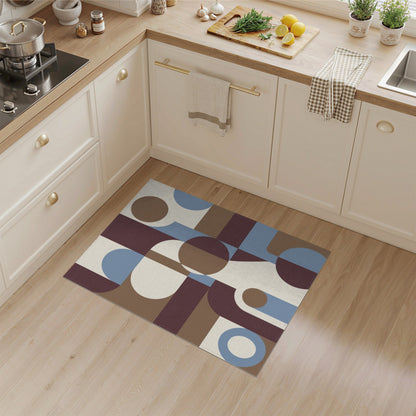 Brown and Tan Geometric Brown Tan Modern Area Rug