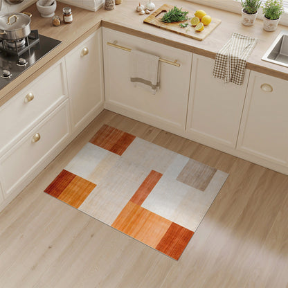 Orange Geometric Area Rug