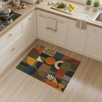 Vibrant Multi-Color Geometric Area Rug