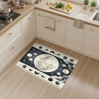 Celestial Moon Phases Washable Rug