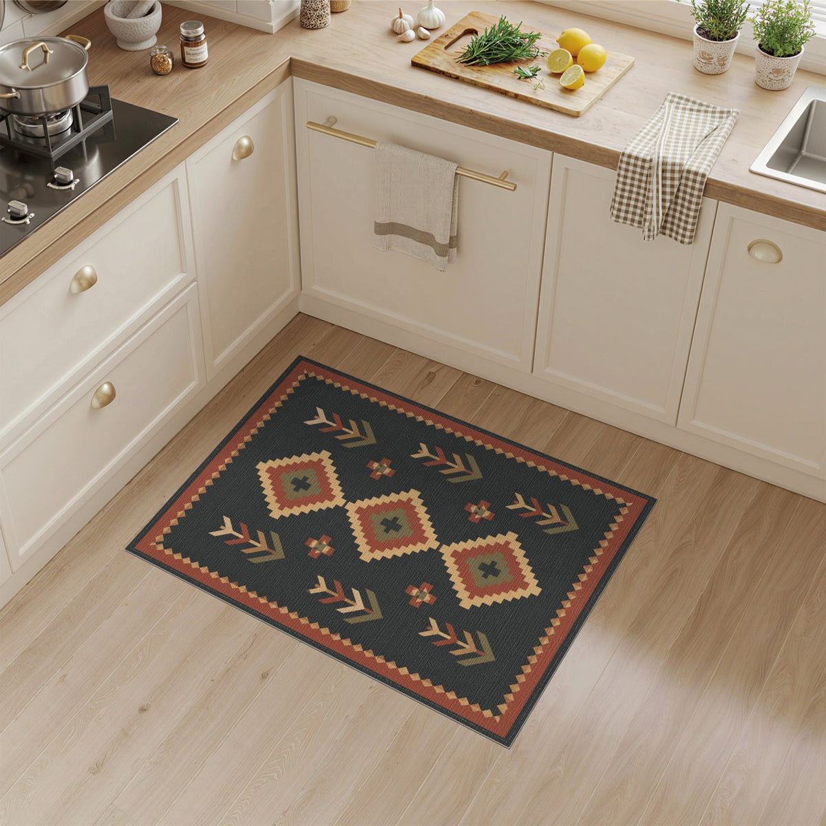 Southwestern Geometric Diamond Southwestern Area Rug