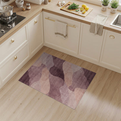 ODIKA Purple Abstract Wave Area Rug