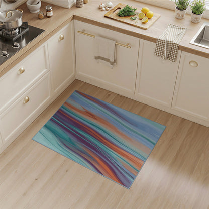 Abstract Area Multi-Color Abstract Wave Area Rug